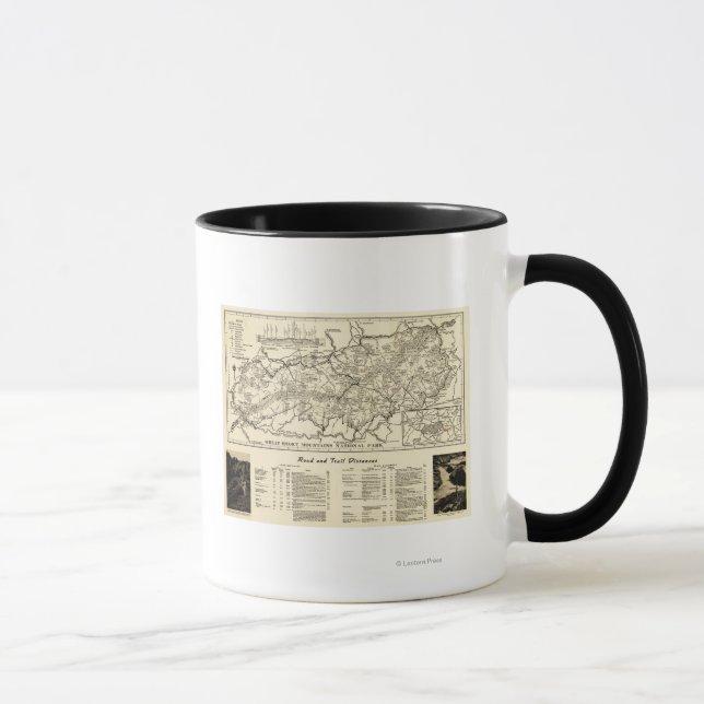 Taza Mapa del Parque Nacional de las Grandes Montañas A (Derecha)
