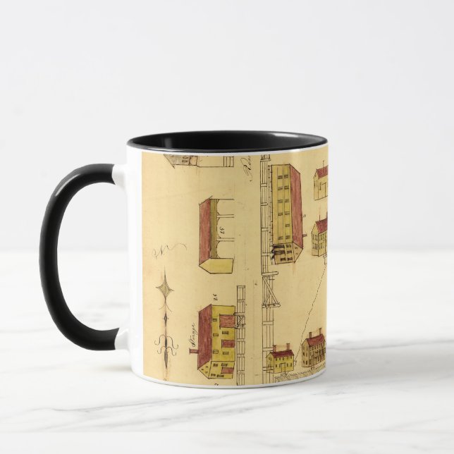 TAZA MAPA DEL PUEBLO DE LA COCTELERA, 1849 (Izquierda)