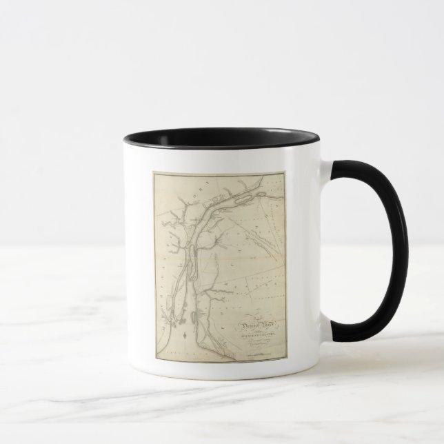 Taza Mapa del río Detroit (Derecha)