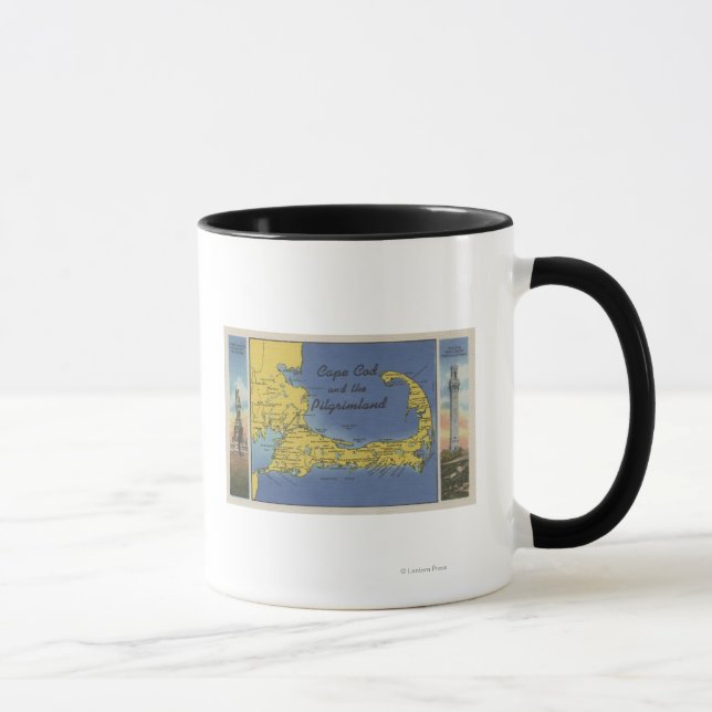 Taza Mapa detallado de los peregrinos (Derecha)
