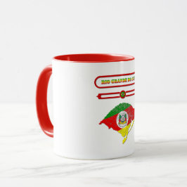 TAZA MAPA DO RIO GRANDE DO SUL. SAMER BRASIL