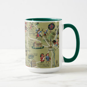 Taza Mapa Dunlop del País Shakespeare, Inglaterra