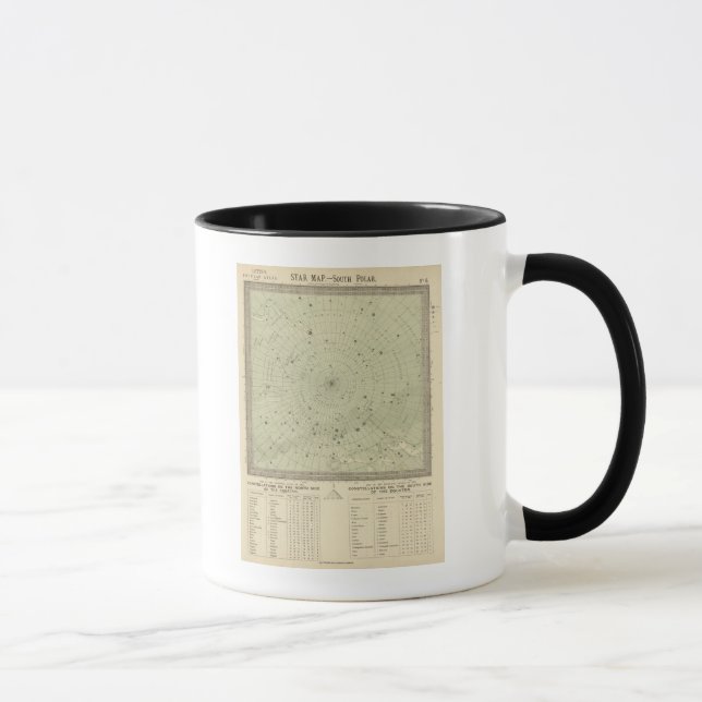 Taza Mapa estelar de la región polar sur (Derecha)