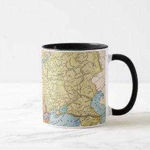 TAZA MAPA: EUROPA, 1885