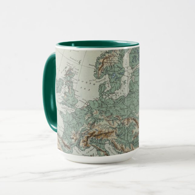 Taza Mapa físico de Europa (Anverso izquierdo)