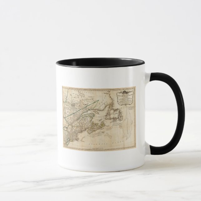 Taza Mapa general de las colonias británicas del norte (Derecha)