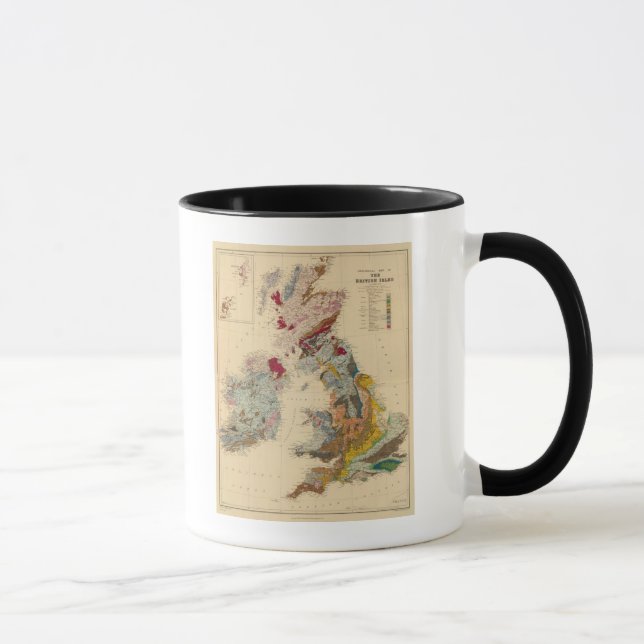 Taza Mapa geológico de las Islas Británicas (Derecha)