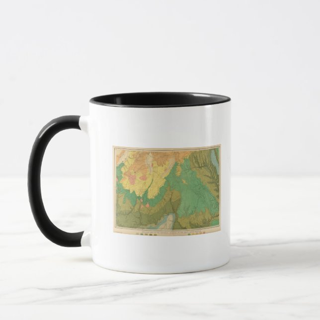 Taza Mapa Geológico De Las Terrazas Mesozoicas (Izquierda)