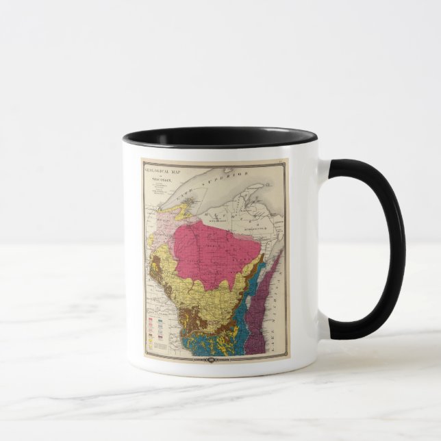 Taza Mapa geológico de Wisconsin (Derecha)