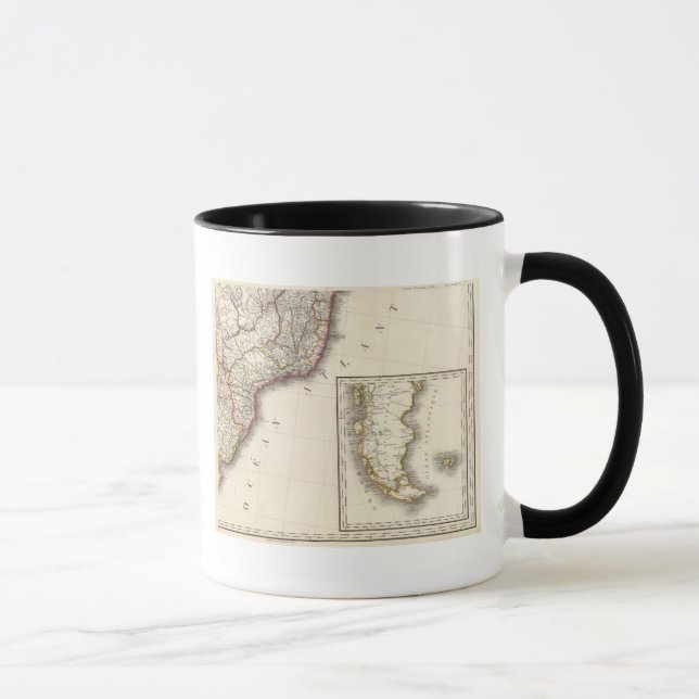 Taza Mapa grabado de Argentina y Chile (Derecha)
