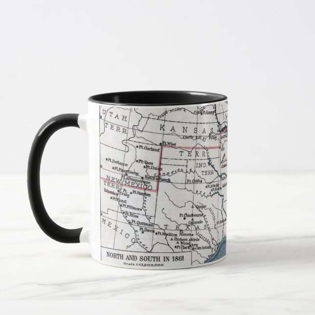 TAZA MAPA: GUERRA CIVIL, 1861 (Izquierda)