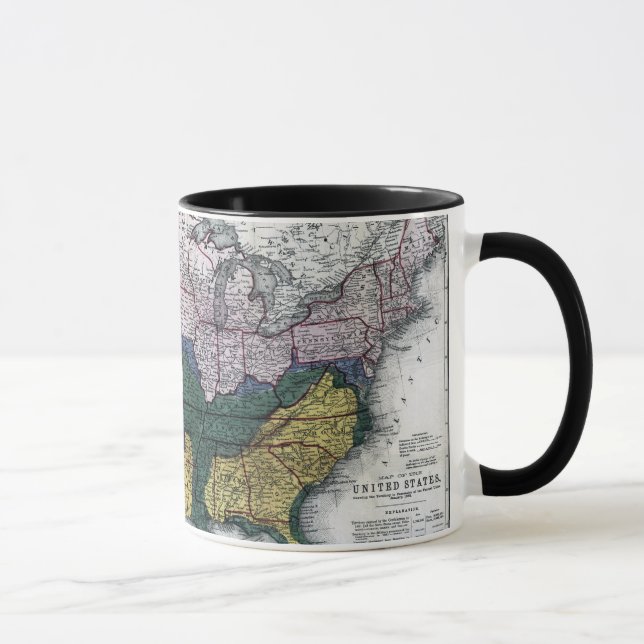 TAZA MAPA: GUERRA CIVIL, 1864 (Derecha)