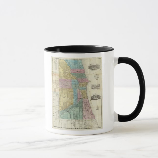 Taza Mapa guía de Chicago (Derecha)