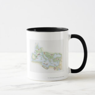 Taza Mapa ilustrado del imperio romano