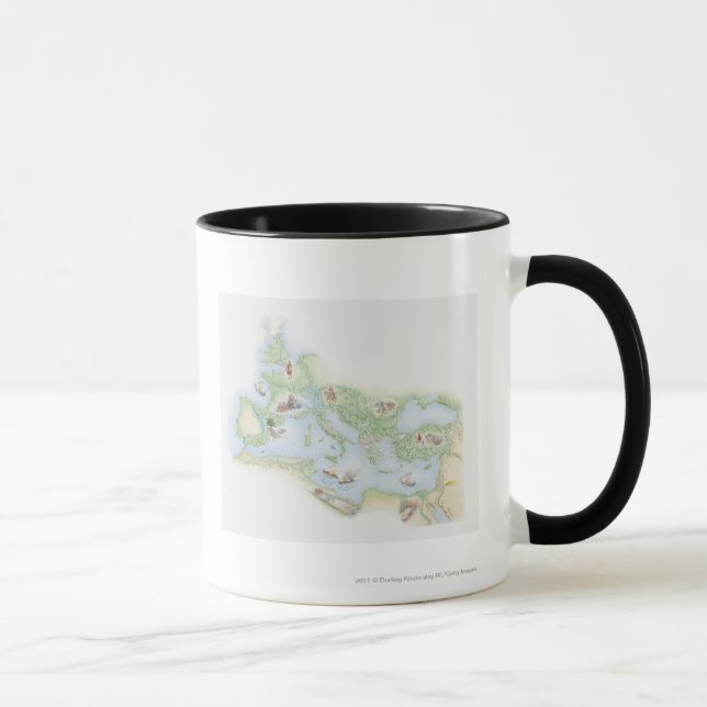 Taza Mapa ilustrado del imperio romano (Derecha)