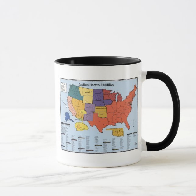 Taza Mapa indio americano de las instalaciones (Derecha)