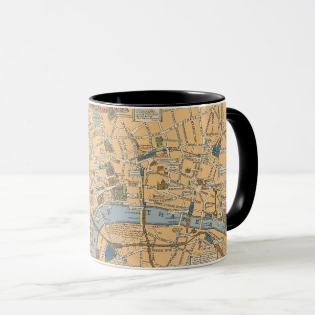 Taza Mapa infantil de Londres, Inglaterra (Anverso derecho)