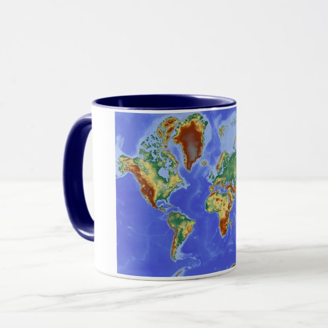 Taza Mapa internacional de la geografía mundial (Anverso izquierdo)