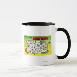 Taza Mapa itinerario del estado, saludos de