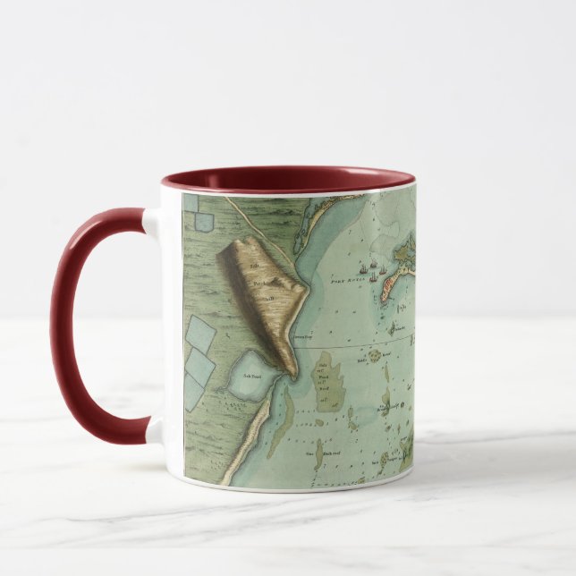 TAZA MAPA: JAMAICA, 1756 (Izquierda)