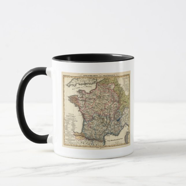 Taza Mapa lingüístico de Francia (Izquierda)