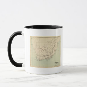 Taza Mapa litografiado de Sudáfrica