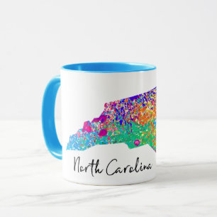 Taza Mapa moderno de Carolina del Norte