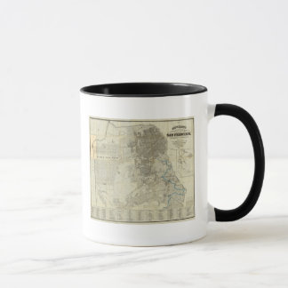 Taza Mapa oficial de la ciudad de Bancroft en San Franc