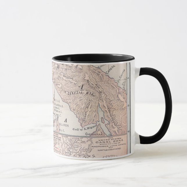 TAZA MAPA: PANAMÁ, 1907 (Derecha)