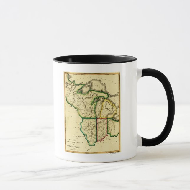 Taza Mapa Panorámico del Medio Oeste de Estados Unidos (Derecha)