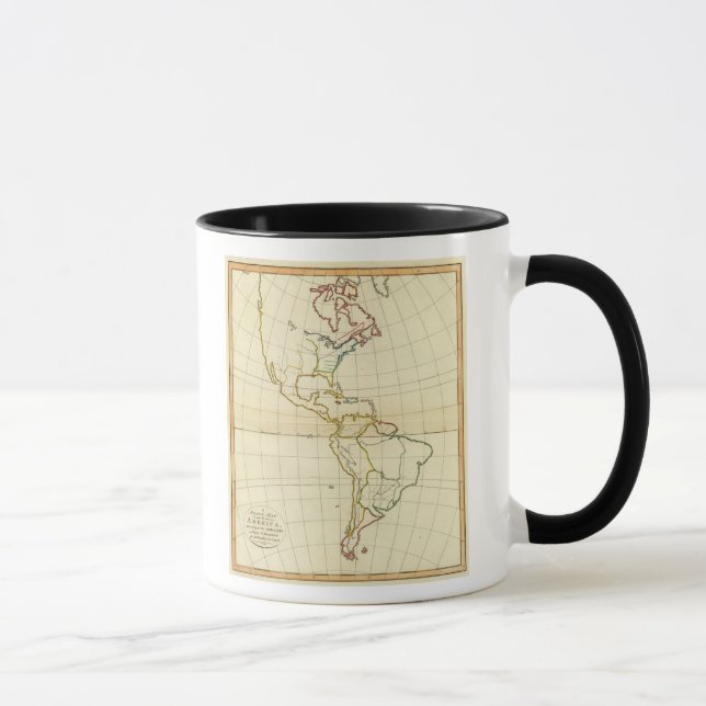 Taza Mapa plano América (Derecha)