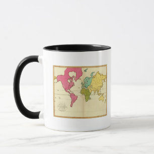 Taza Mapa plano mundial