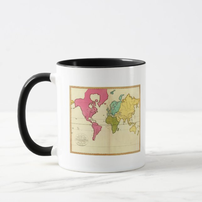 Taza Mapa plano mundial (Izquierda)