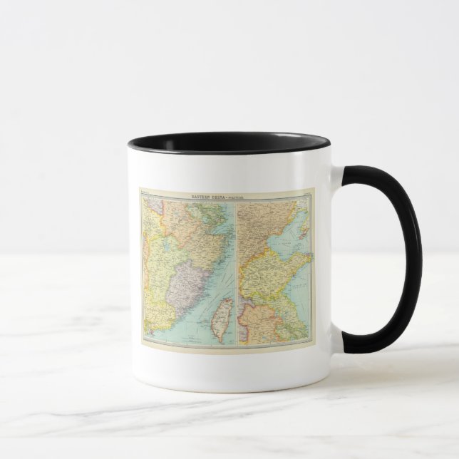 Taza Mapa político de China Oriental (Derecha)