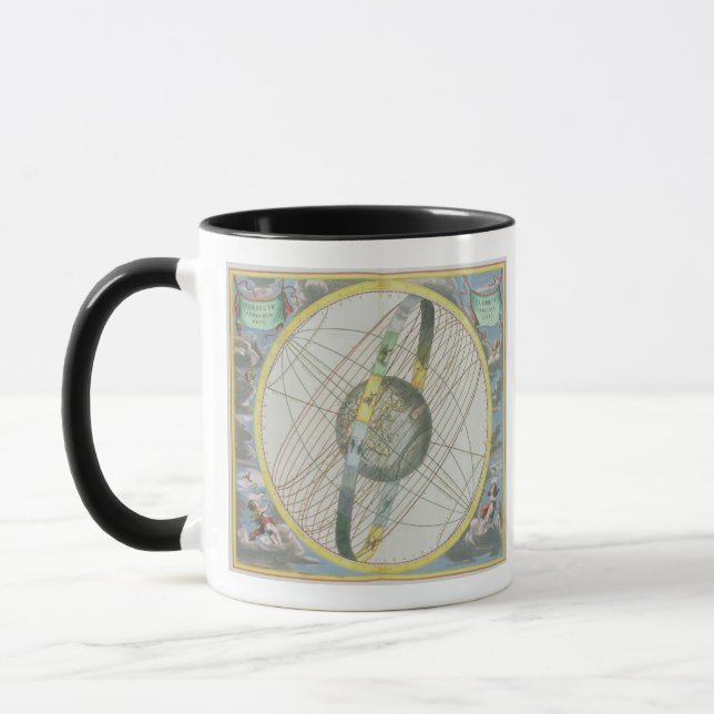 Taza Mapa que traza la órbita de la luna alrededor del (Izquierda)