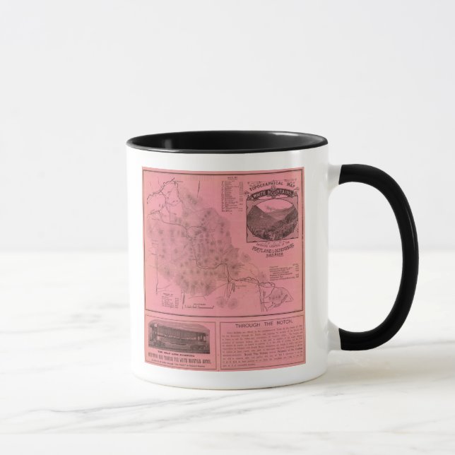 Taza Mapa superior de las Montañas Blancas (Derecha)