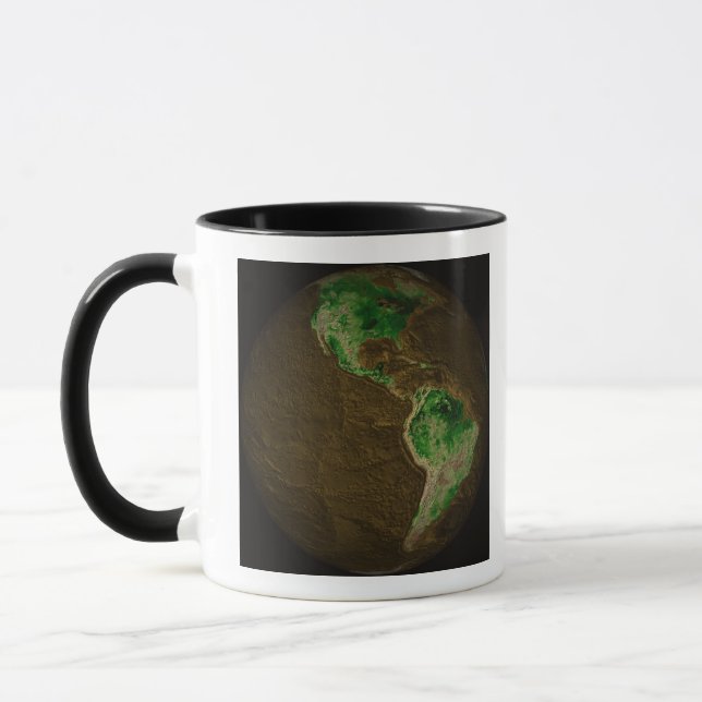 Taza Mapa topográfico de la Tierra (Izquierda)