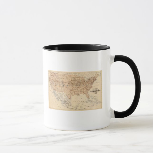 Taza Mapa Topográfico de los Estados Unidos (Derecha)
