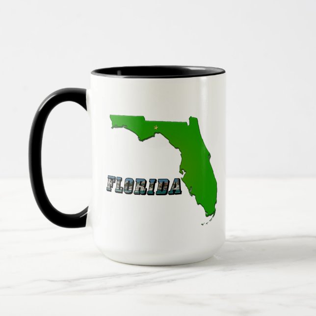 Taza Mapa y texto del estado de Florida (Izquierda)
