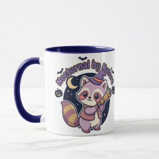 Taza Mapache bruja linda Nocturno por naturaleza