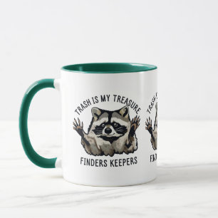 Taza Mapache divertido tesoro de basura mapache guardab