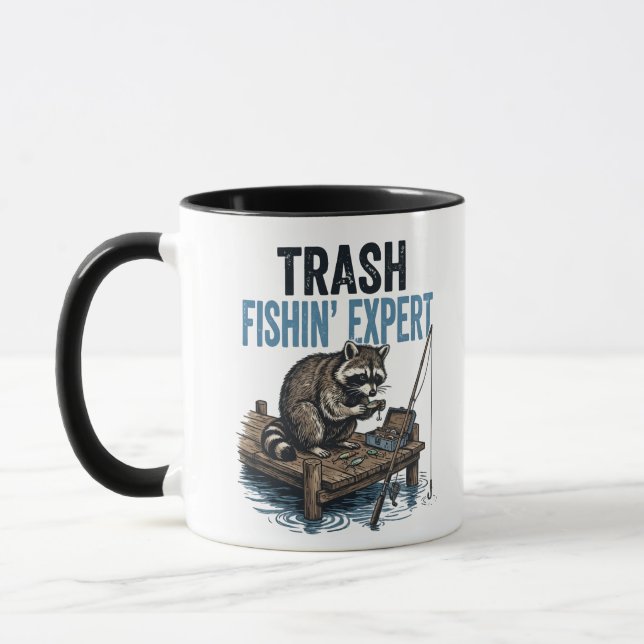 Taza Mapache Experto en Pesca de Basura (Izquierda)