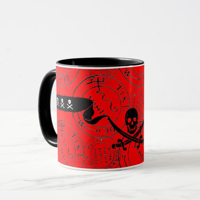 TAZA MAPAS DE TESORERÍA PIRATAS, LÁMPARAS, NATURALEZA,  (Anverso izquierdo)