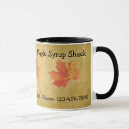 Taza Maple Leaves Maple Syrup Business Mug