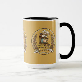 Taza Máquina de café expreso retro vintage de dos tonos