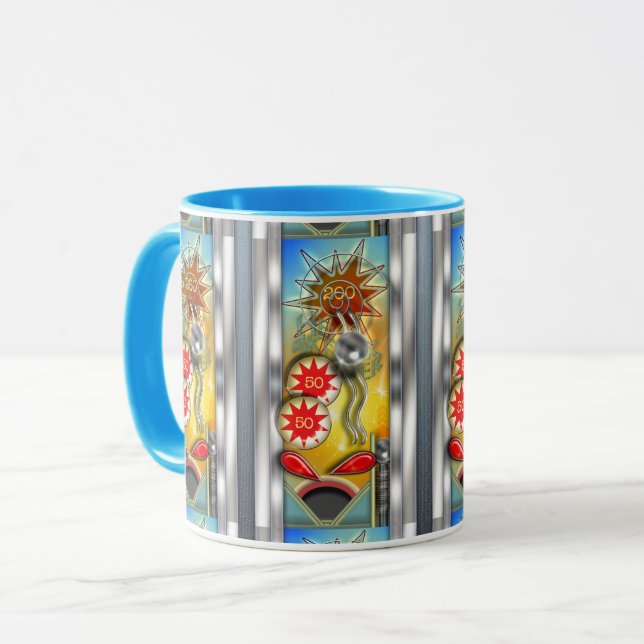 Taza Máquina de pinball retra divertida (Anverso izquierdo)