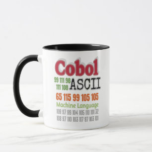 Taza Máquina de programación Cobol Ascii Lenguaje de má