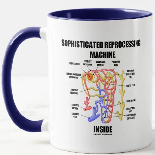Taza Máquina de reprocesamiento sofisticada interna (No need to be a nephrologist to express your renal attitude with this nephrological attitude mug!)