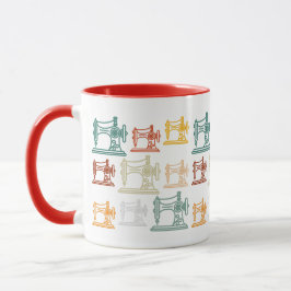 Taza Máquinas de Coser Retro Antiguas Patrón - Regalo d