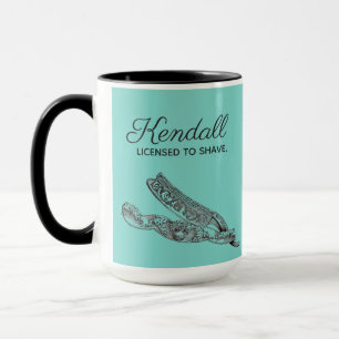 Taza Maquinilla de afeitar recta esterlina
